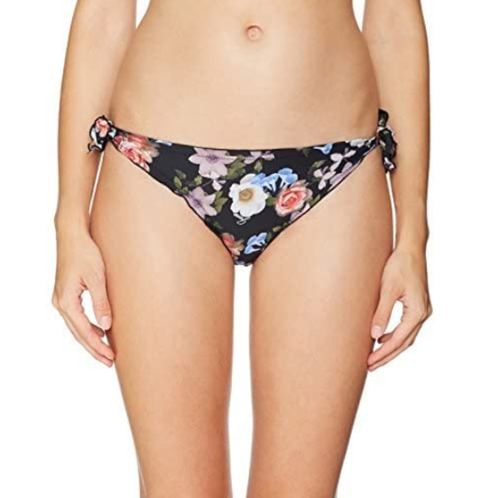 GUESS Printed Cheeky Ruffle Brief Bikini Swim Bottom Multi Size S